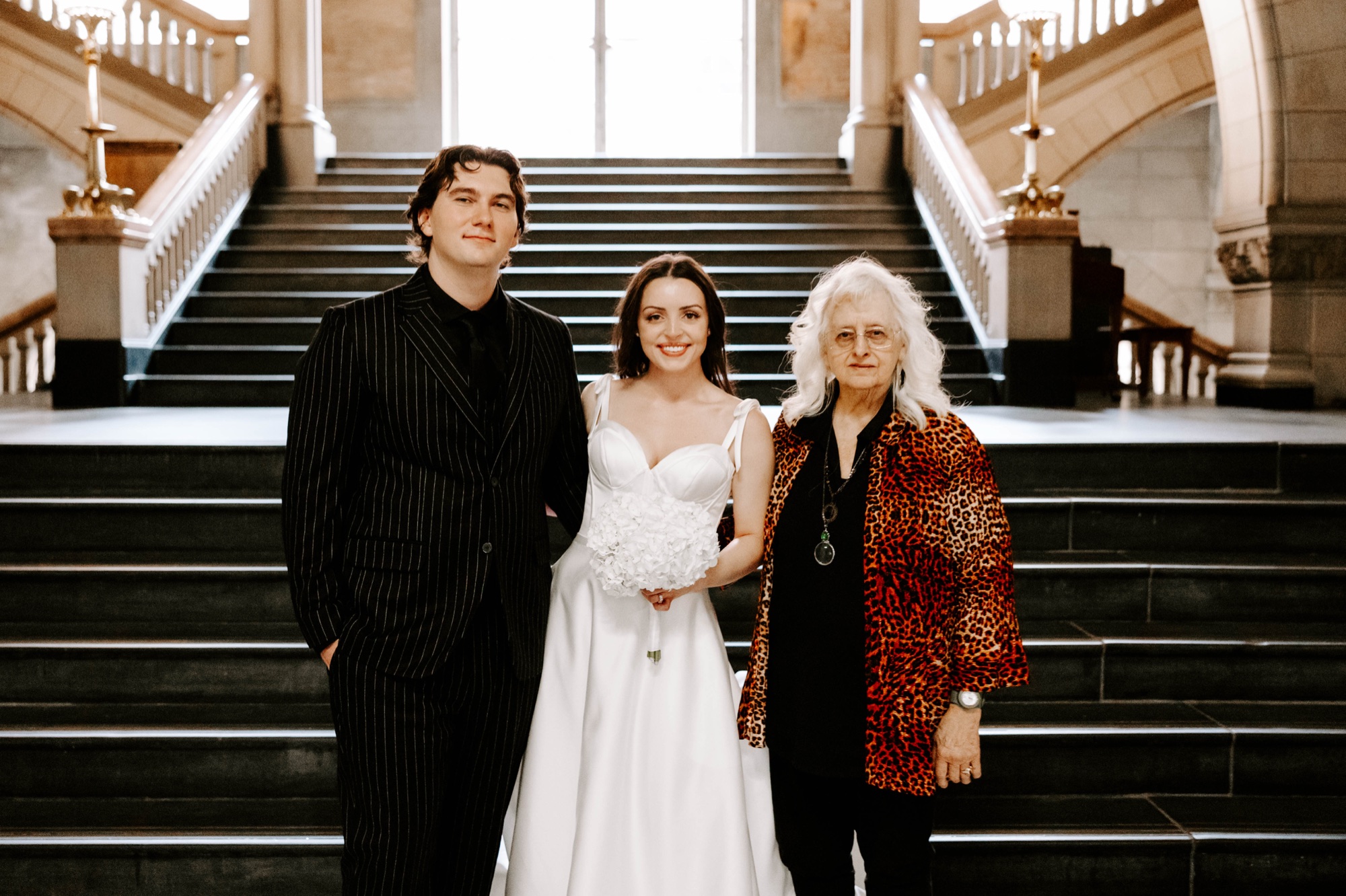 Pittsburgh city hall elopement, micro wedding