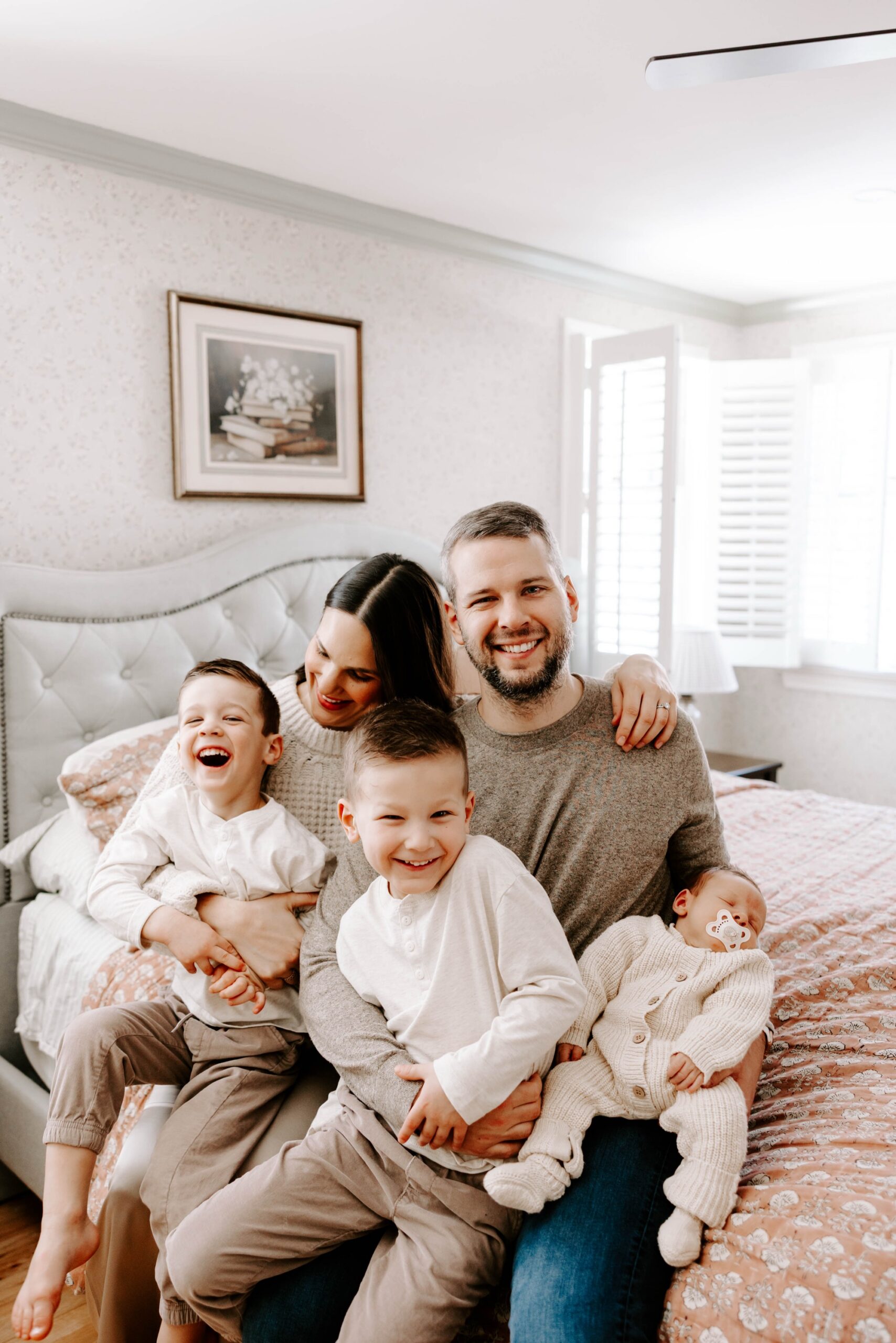 Pittsburgh in-home newborn session with siblings