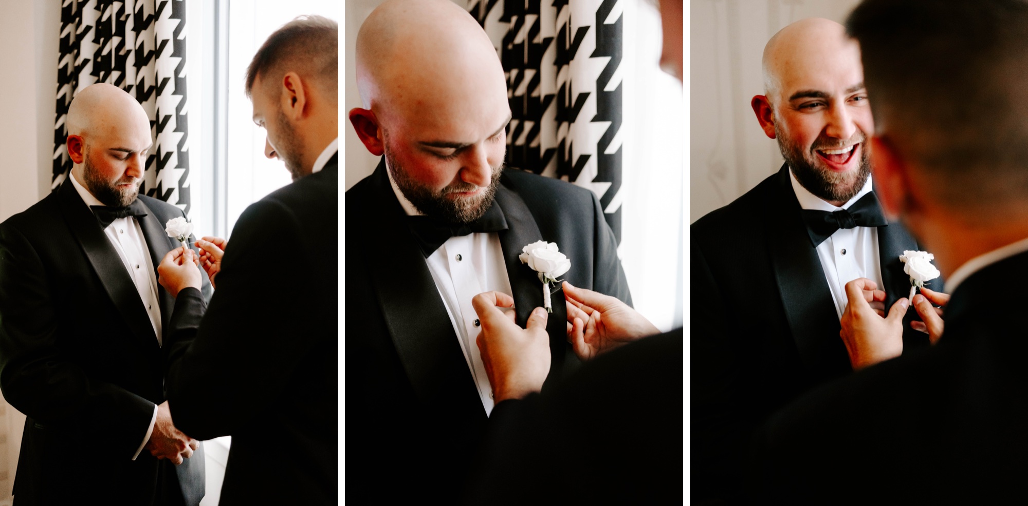 wedding detail shots; groom getting ready