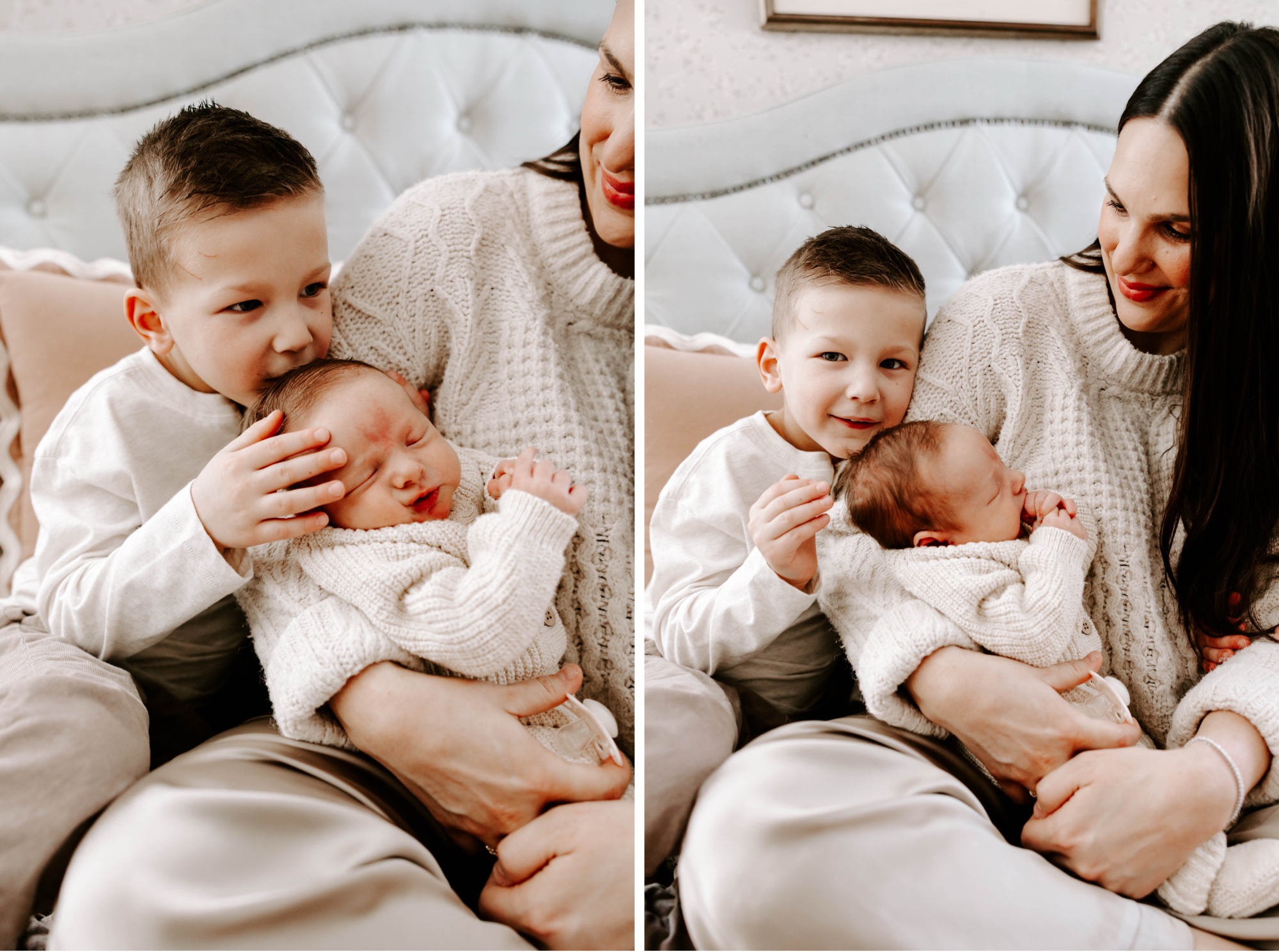 Pittsburgh in-home newborn session with siblings