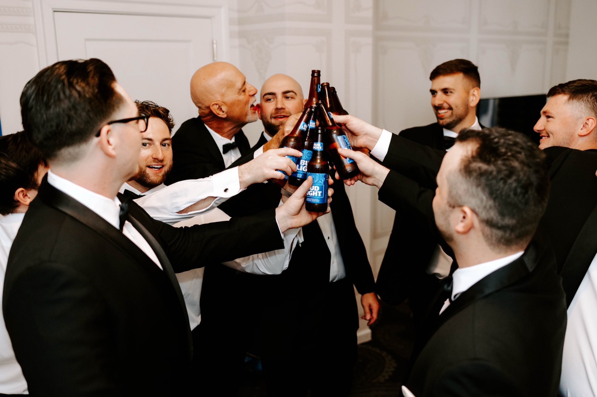 groomsmen getting ready photos