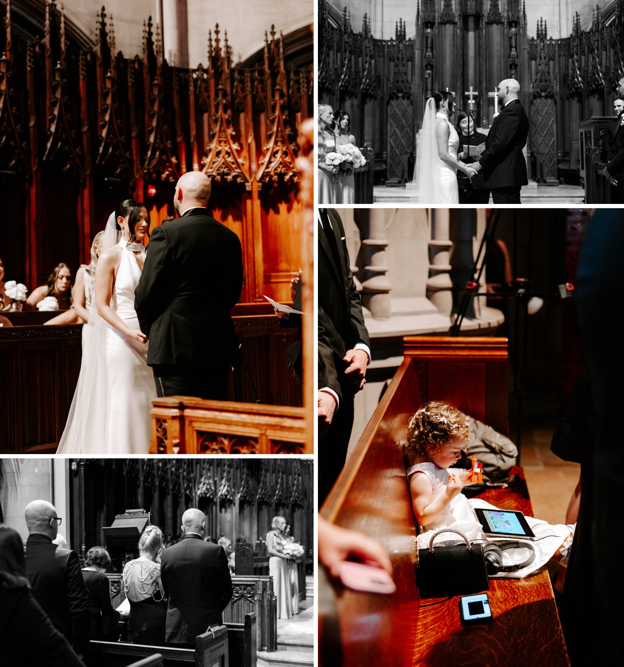 wedding ceremony at Heinz Memorial Chapel University of Pittsburgh