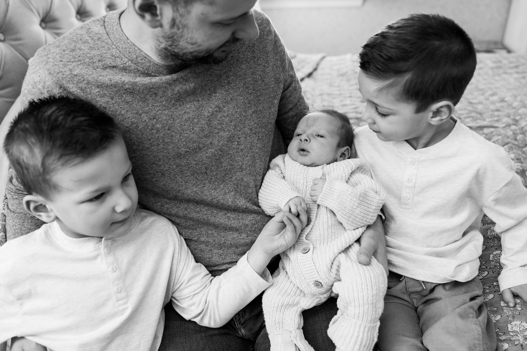 Pittsburgh in-home newborn session with siblings