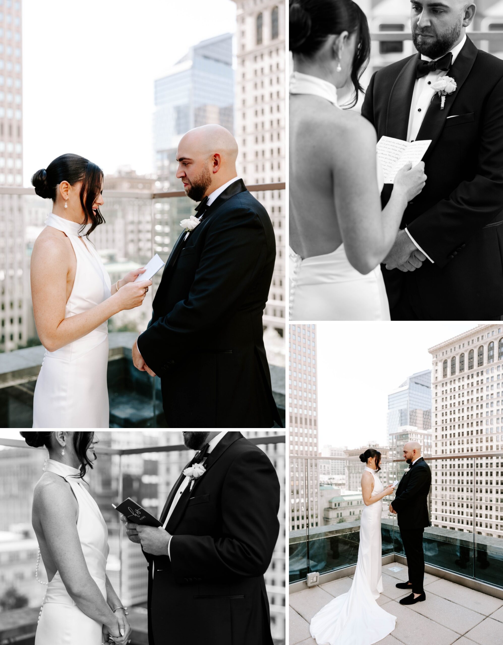 Kimpton Hotel Monaco Pittsburgh rooftop wedding portraits