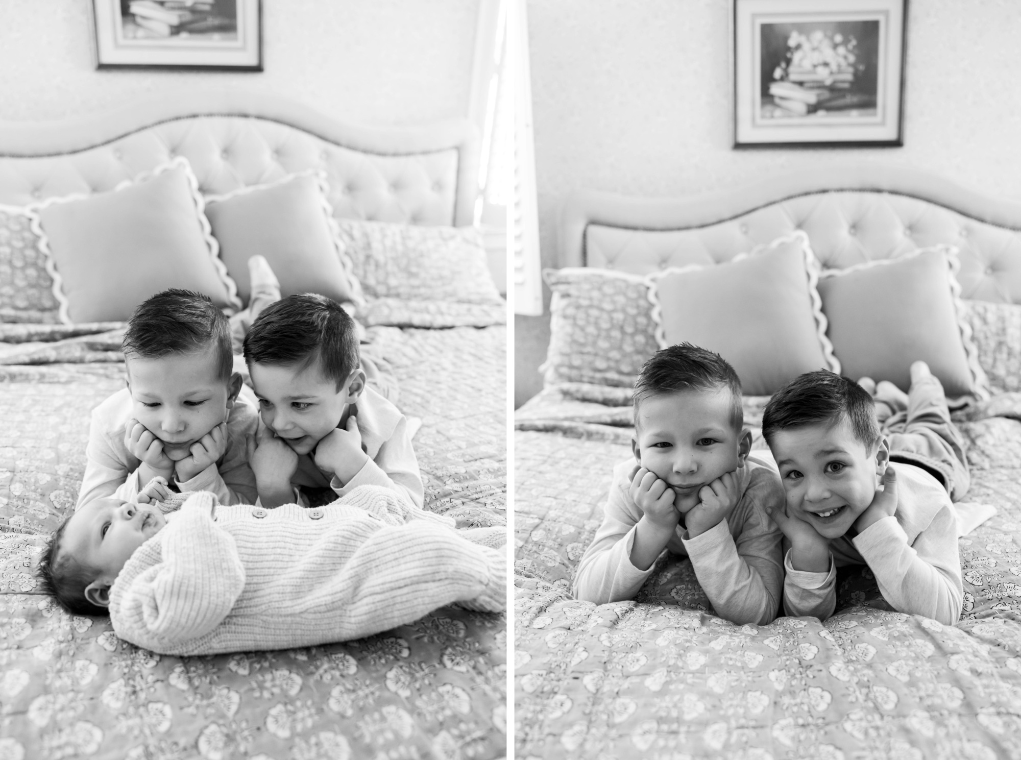 photo of brothers with newborn baby brother