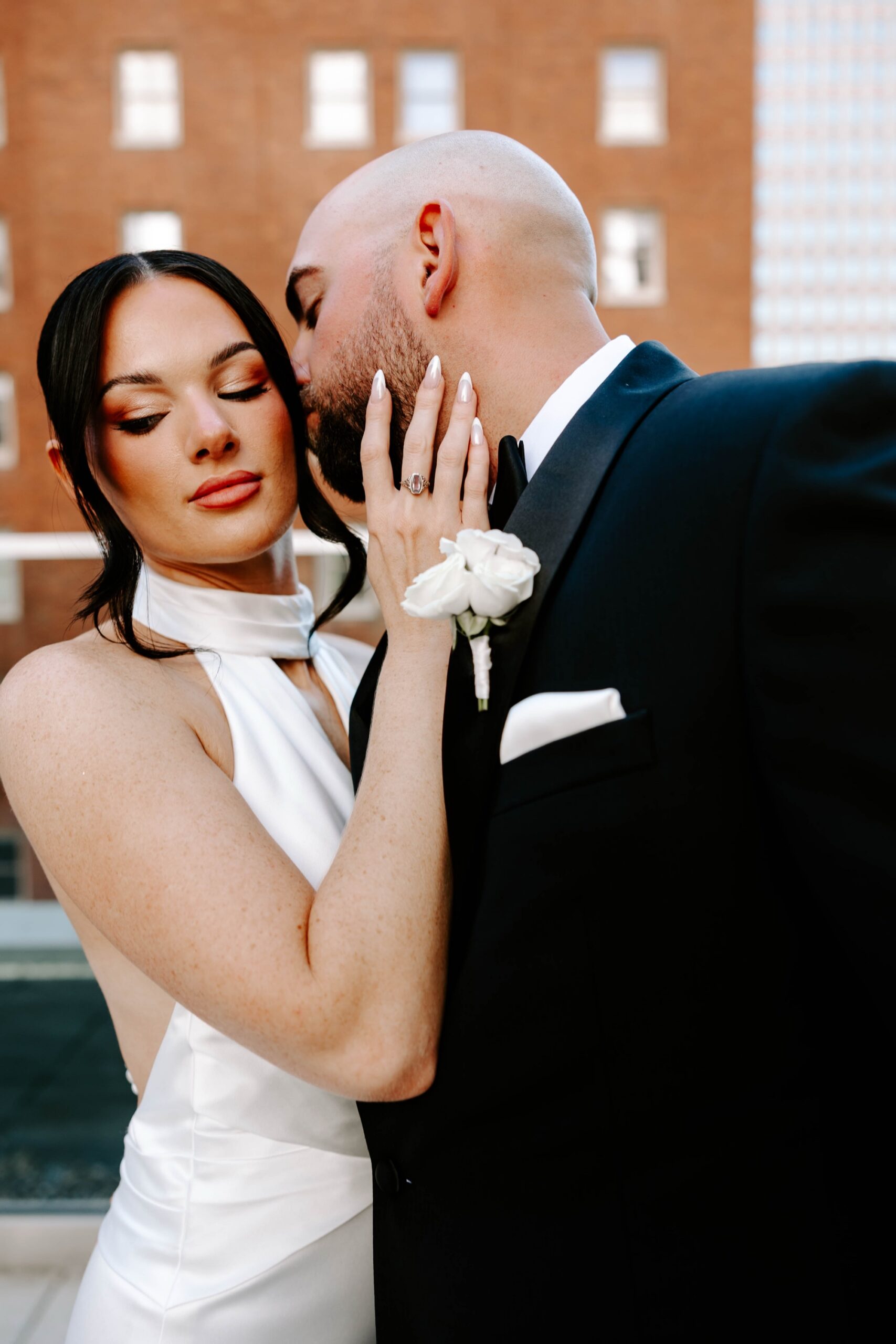 editorial hollywood glam wedding portraits 