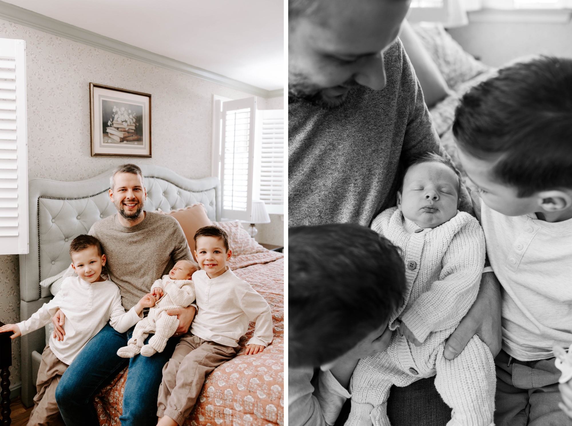 Pittsburgh in-home newborn session with siblings