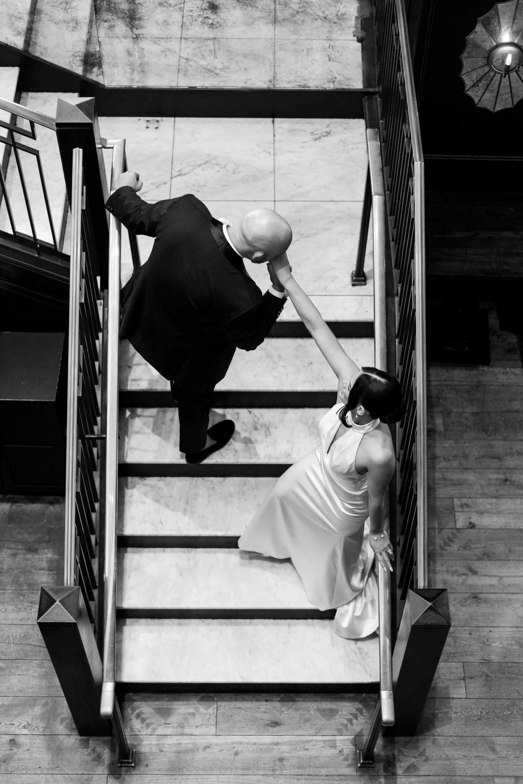 editorial hollywood glam wedding portraits 