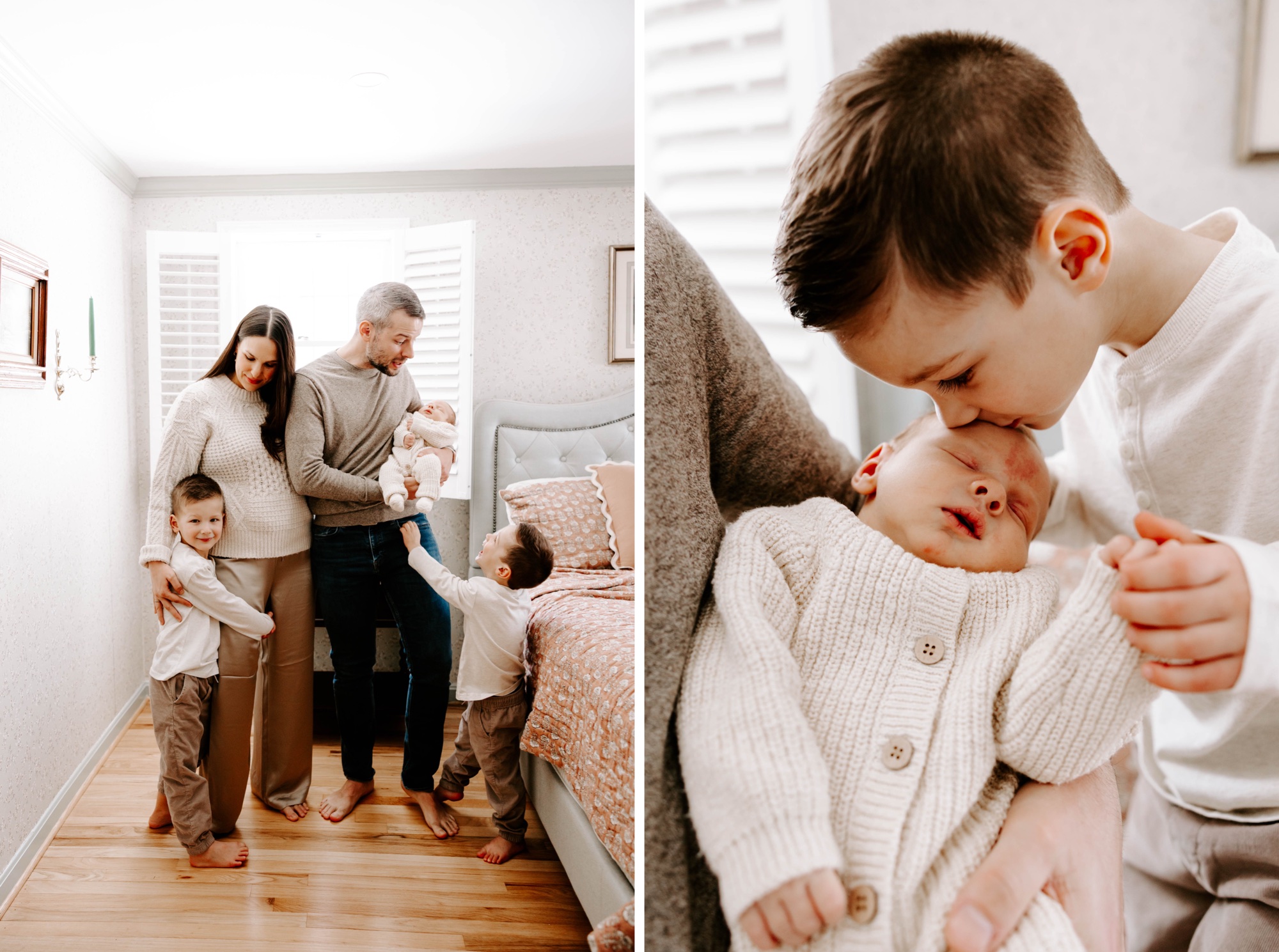 Pittsburgh in-home newborn session with siblings