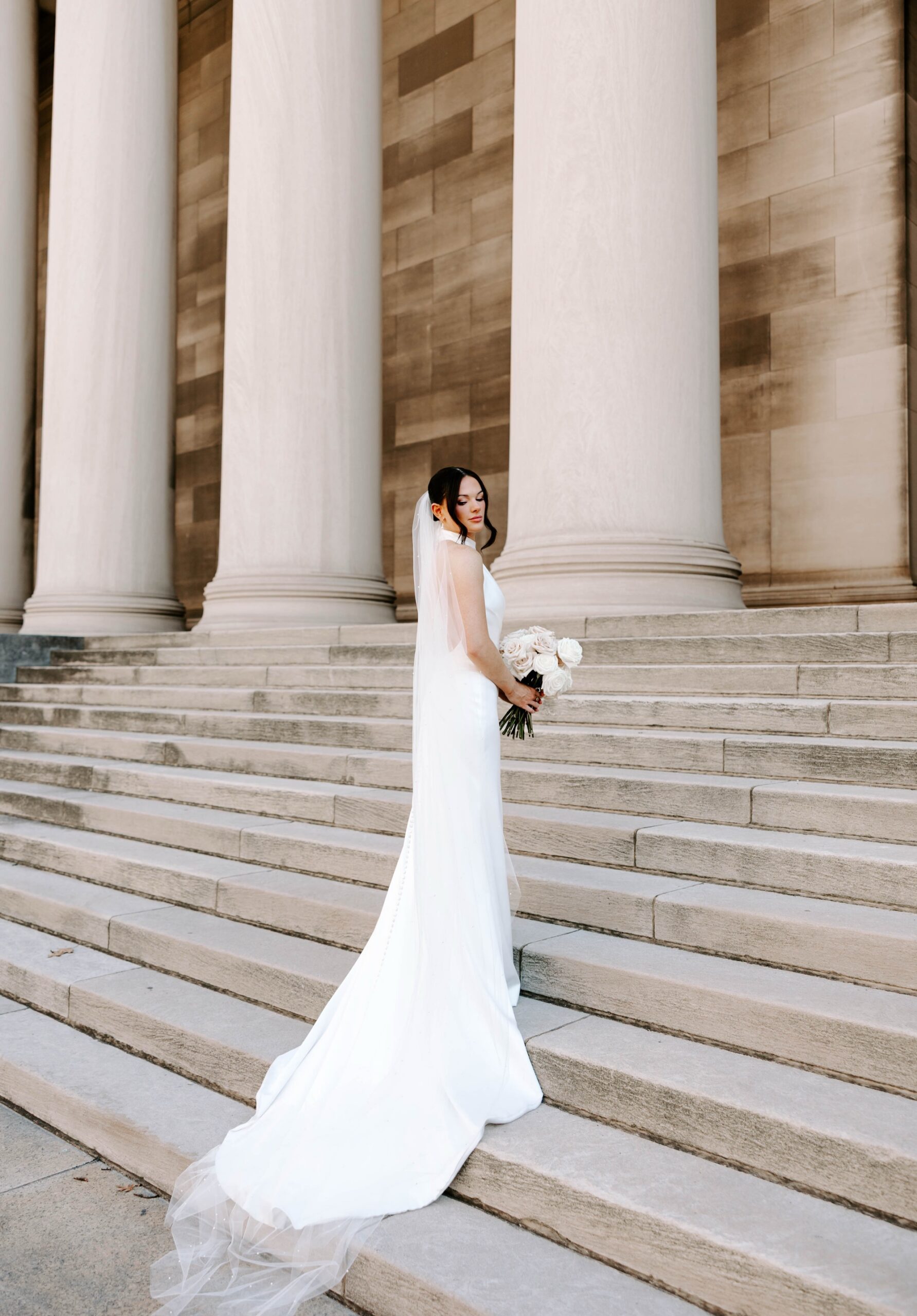editorial hollywood glam wedding portraits 