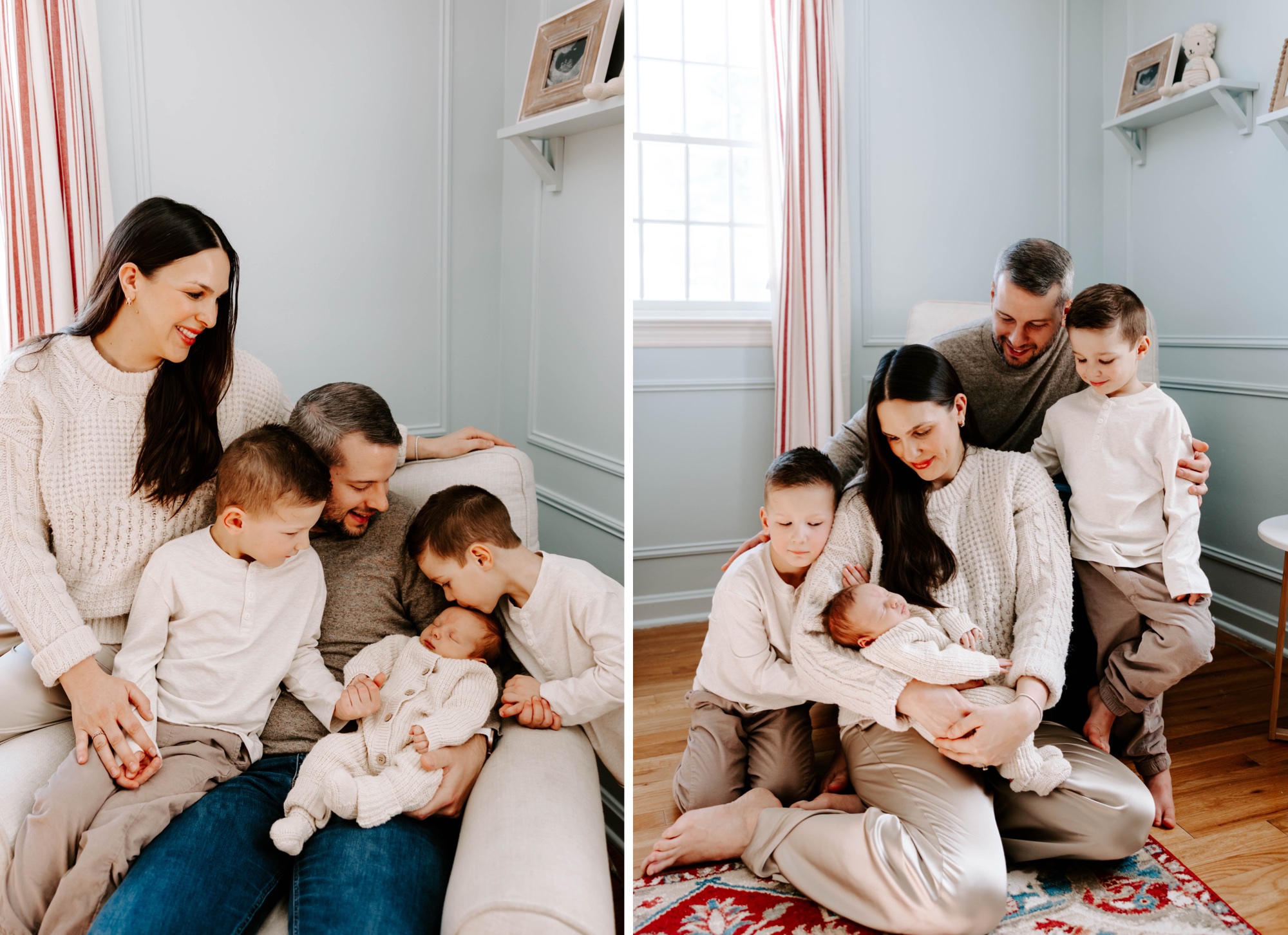 Pittsburgh in-home newborn session with siblings