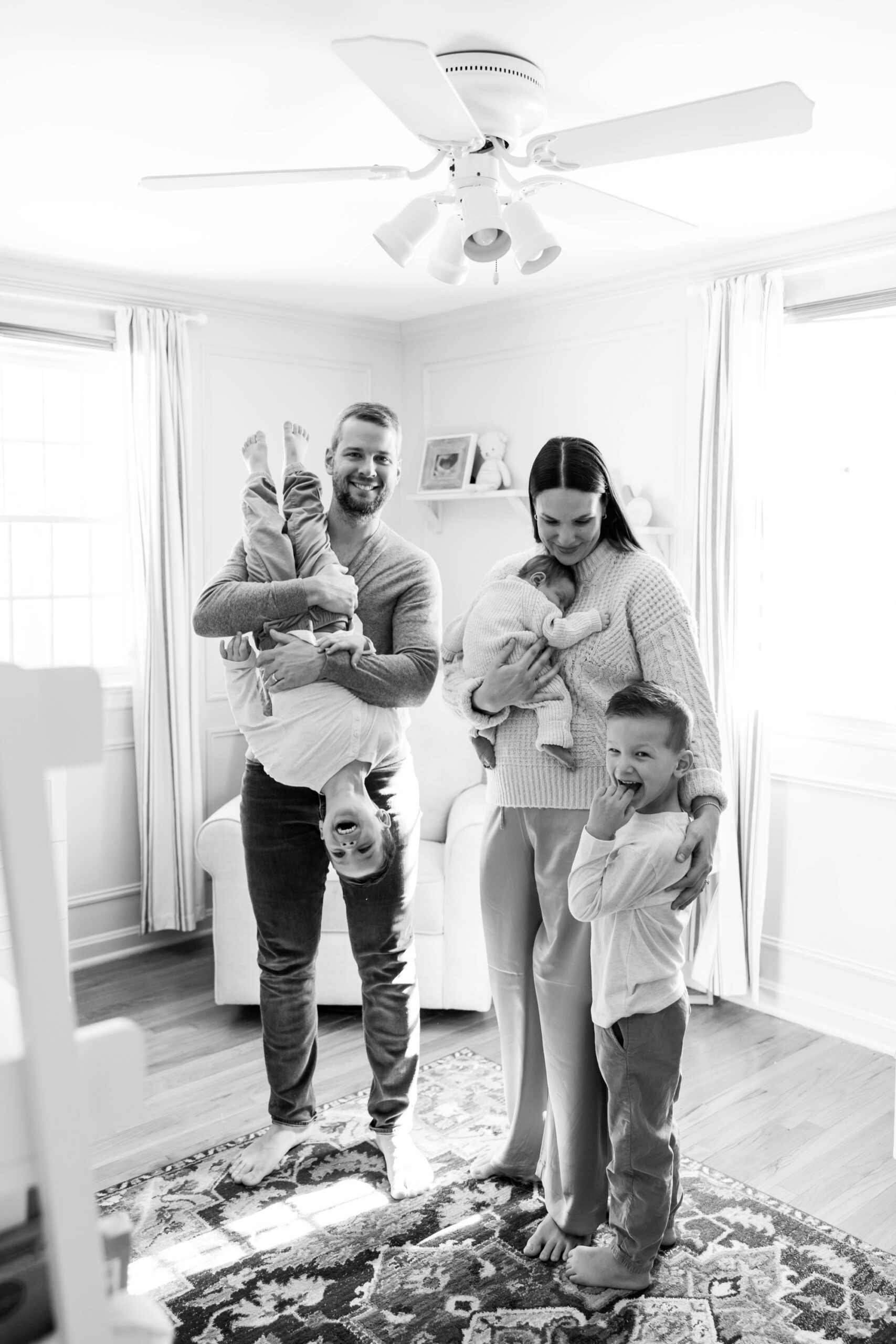 Pittsburgh in-home newborn session with siblings