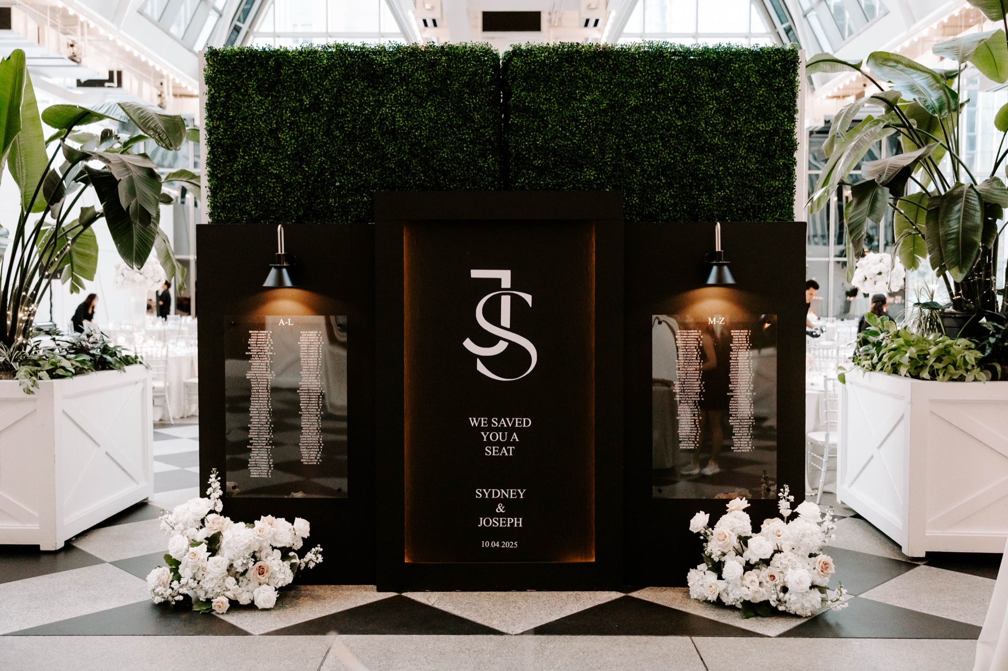 modern wedding minimalist black and white design