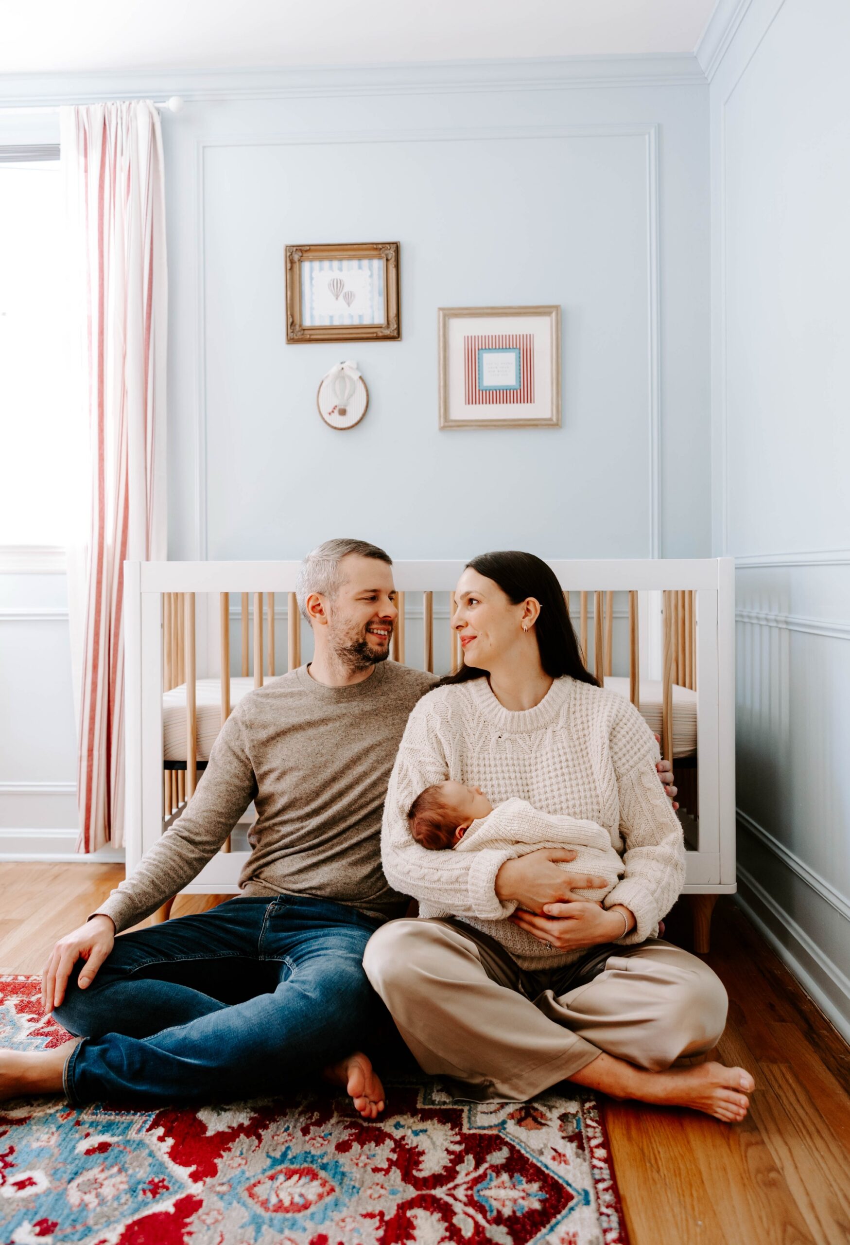 Pittsburgh in-home newborn session with siblings