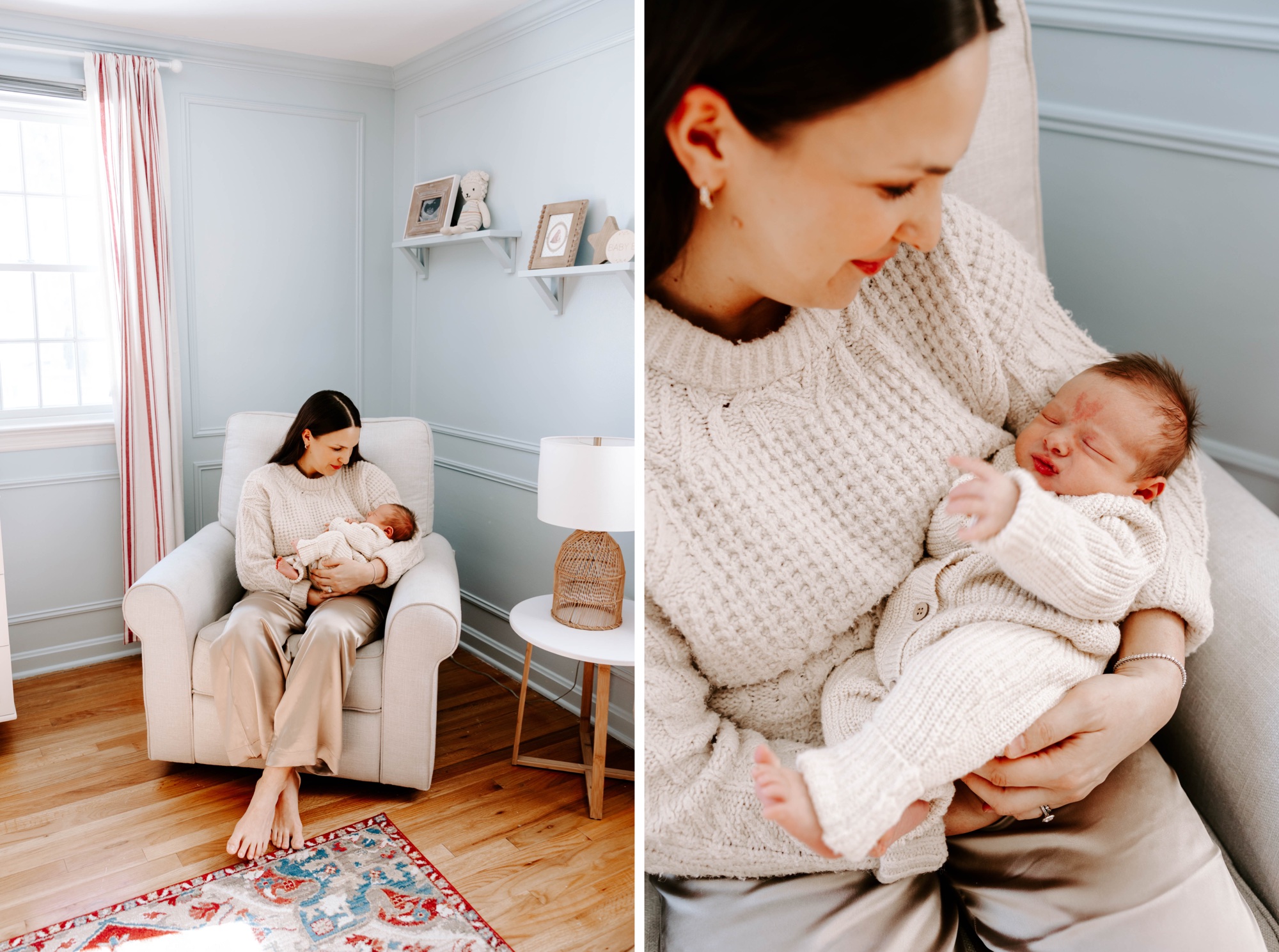 Pittsburgh in-home newborn session with siblings