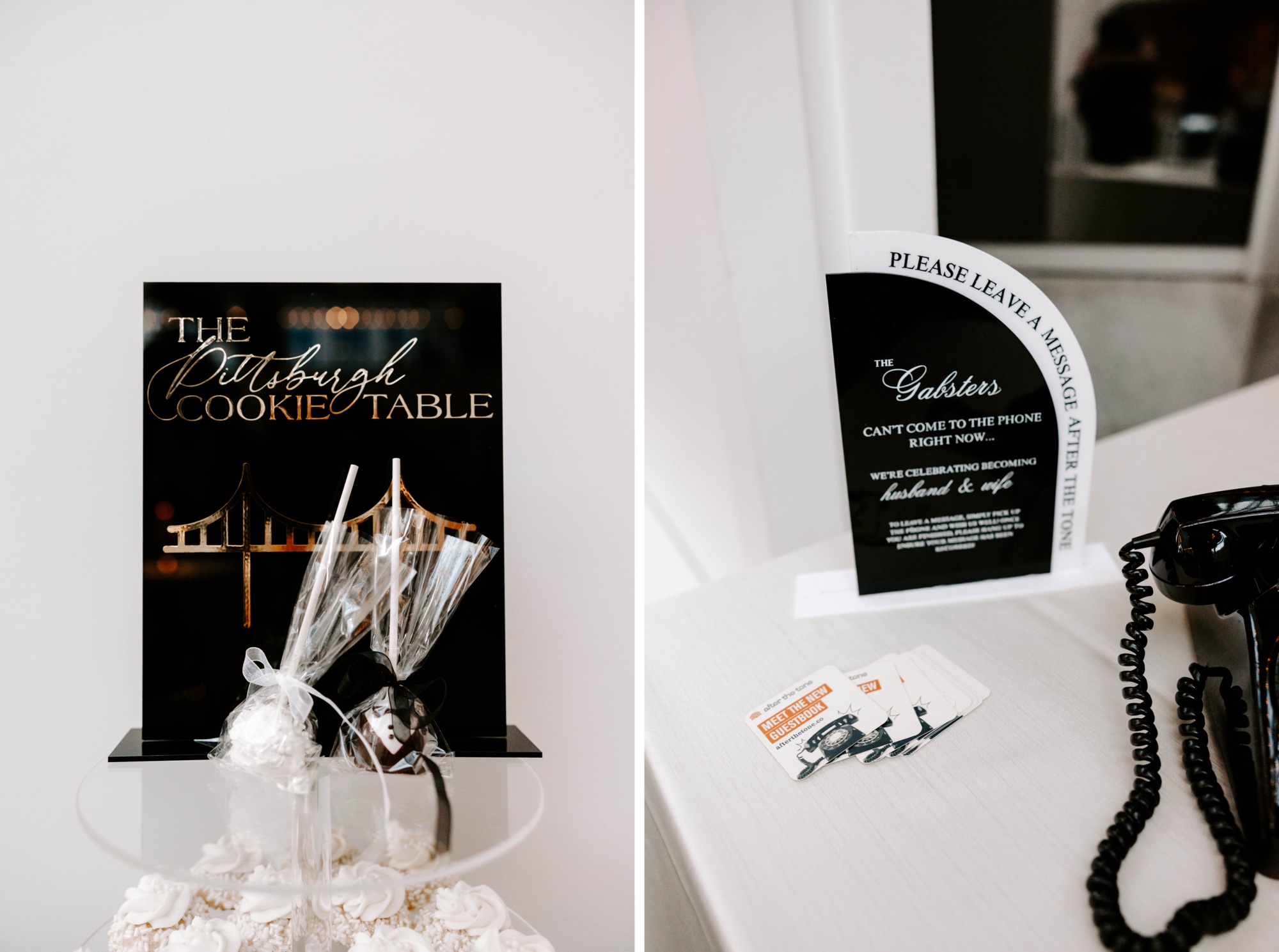 modern wedding minimalist black and white design
