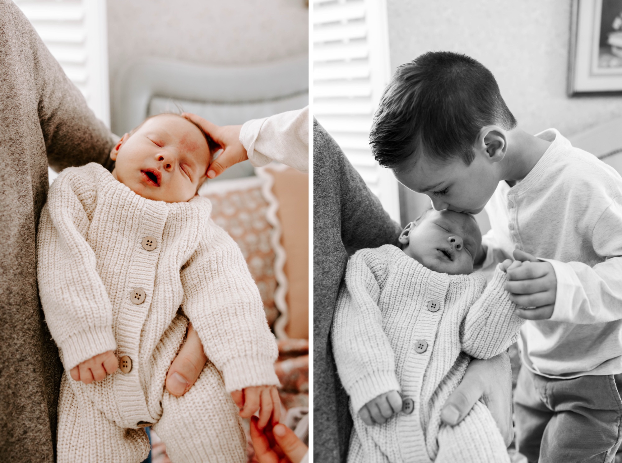 Pittsburgh in-home newborn session with siblings
