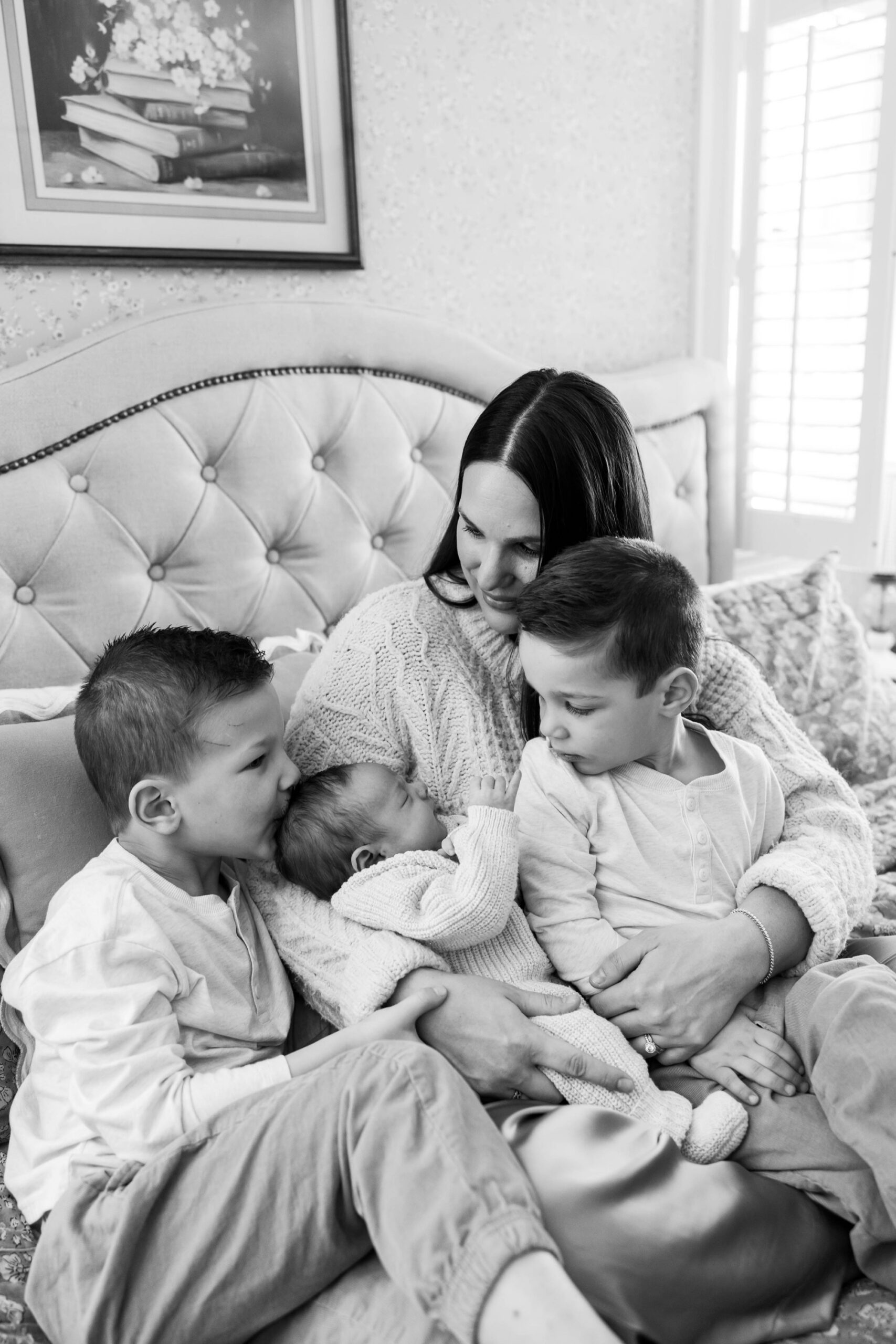 Pittsburgh in-home newborn session with siblings