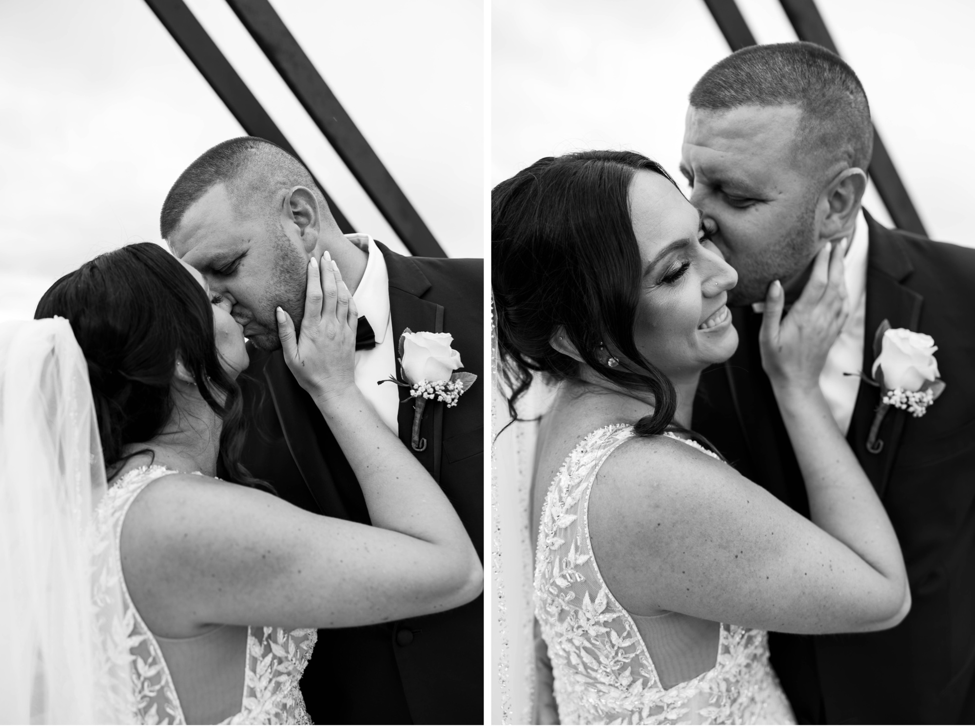 black and white wedding portraits