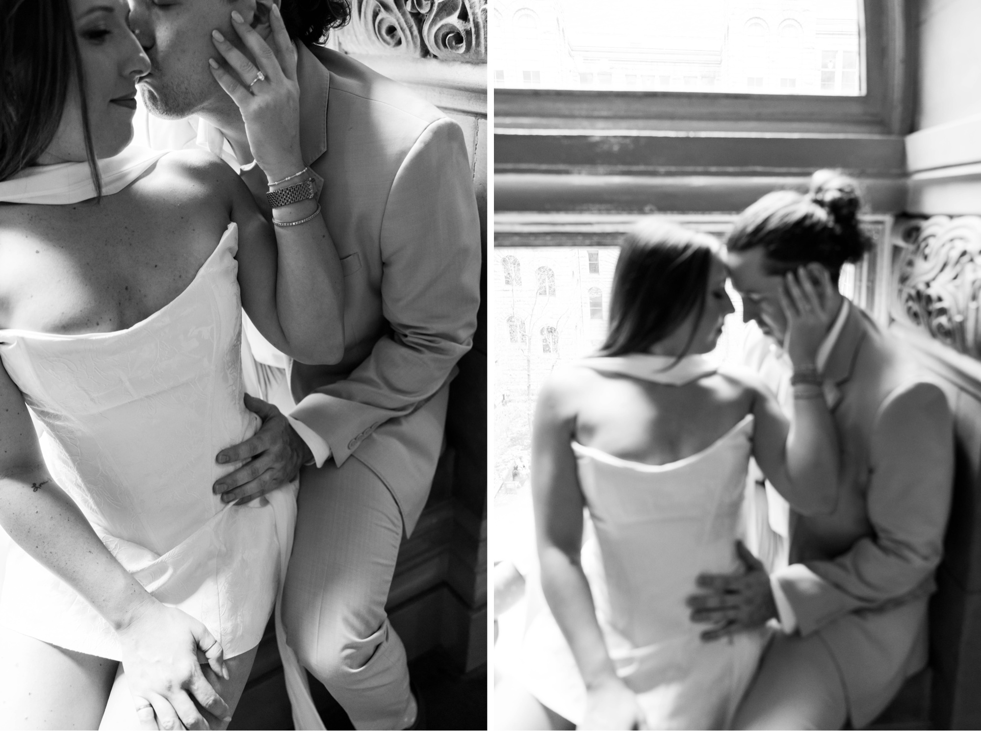 black and white engagement Photos