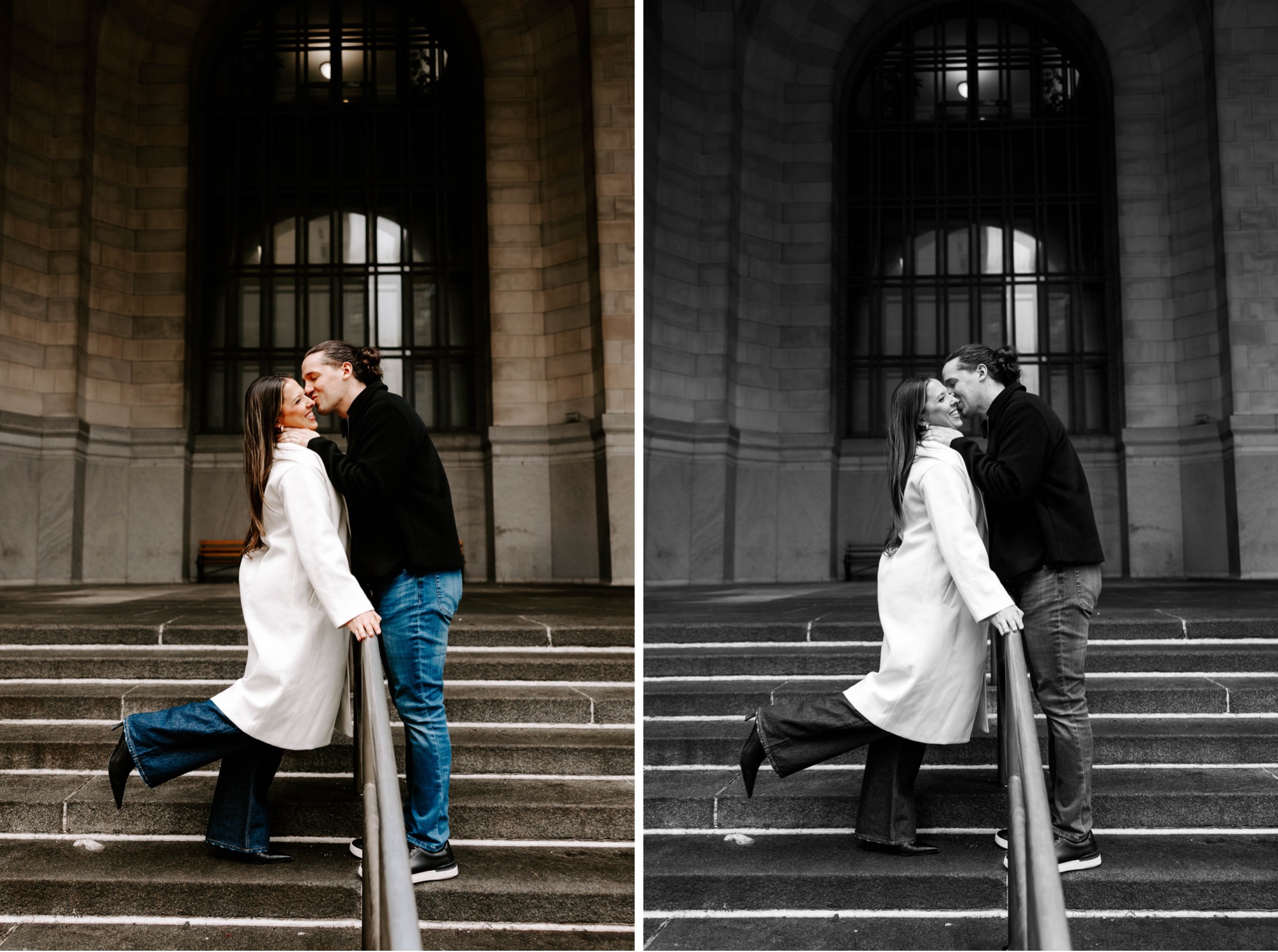 what to wear for cold outdoor engagement session