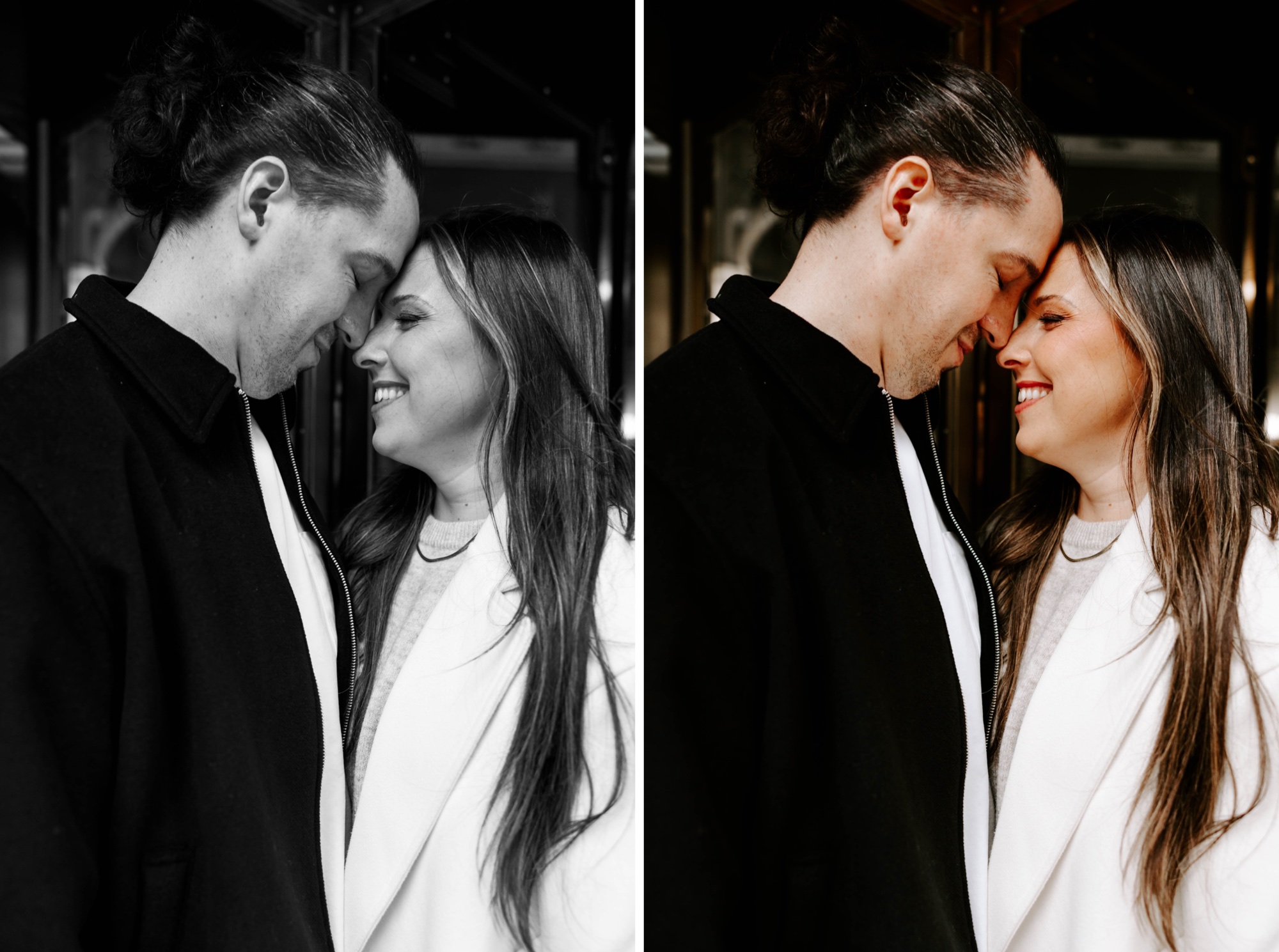 romantic downtown revolving door photos