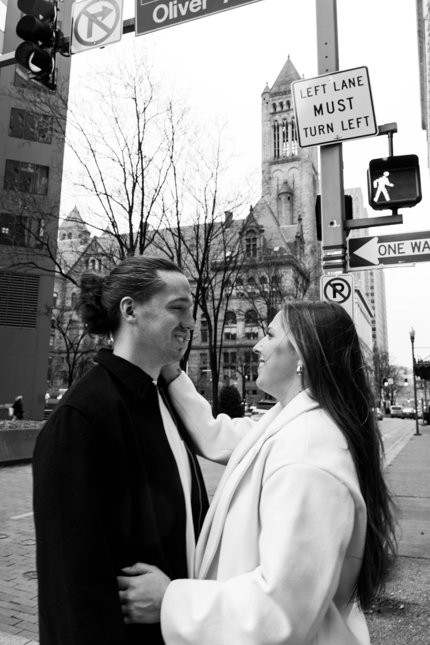 street sign engagement photos