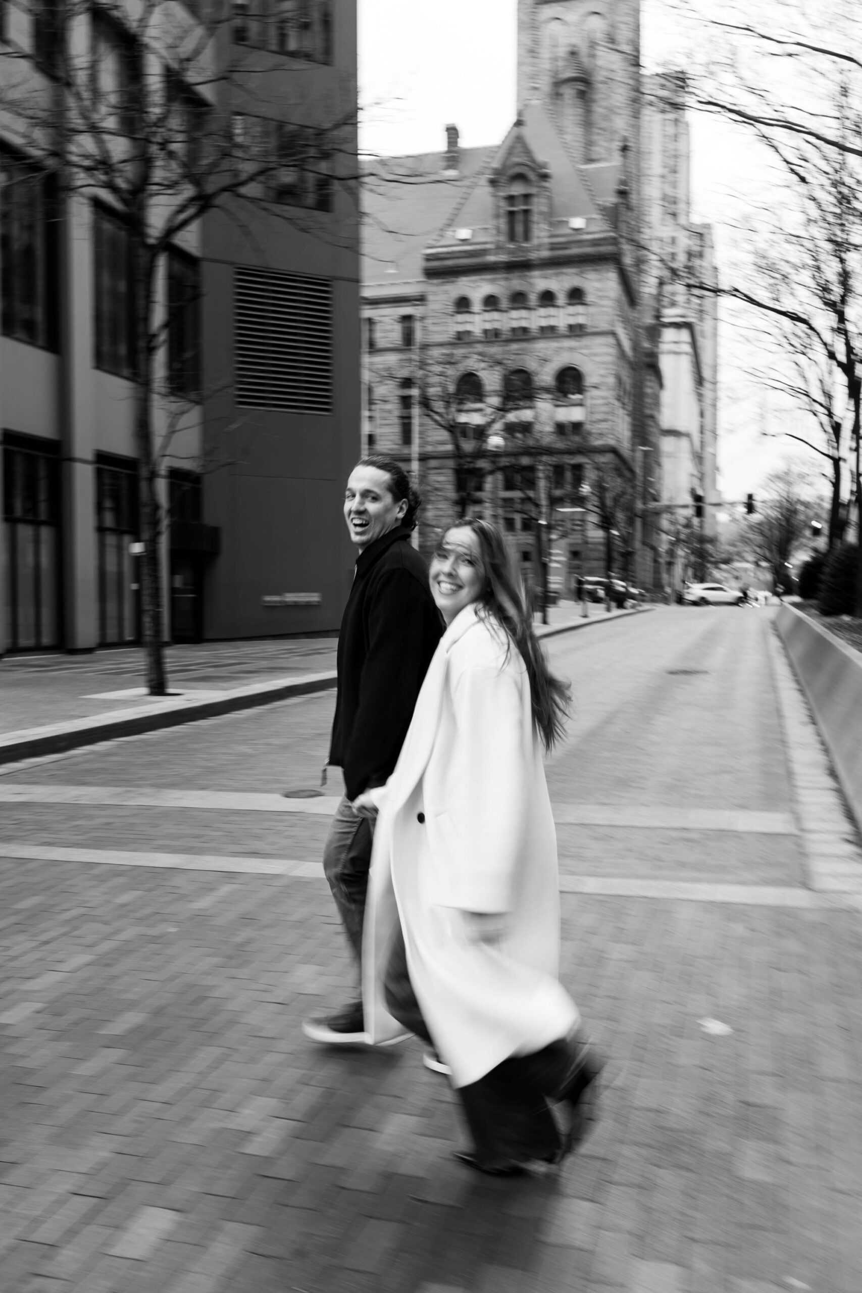 in-motion engagement photos